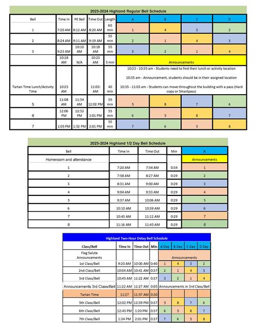 Bell Schedule